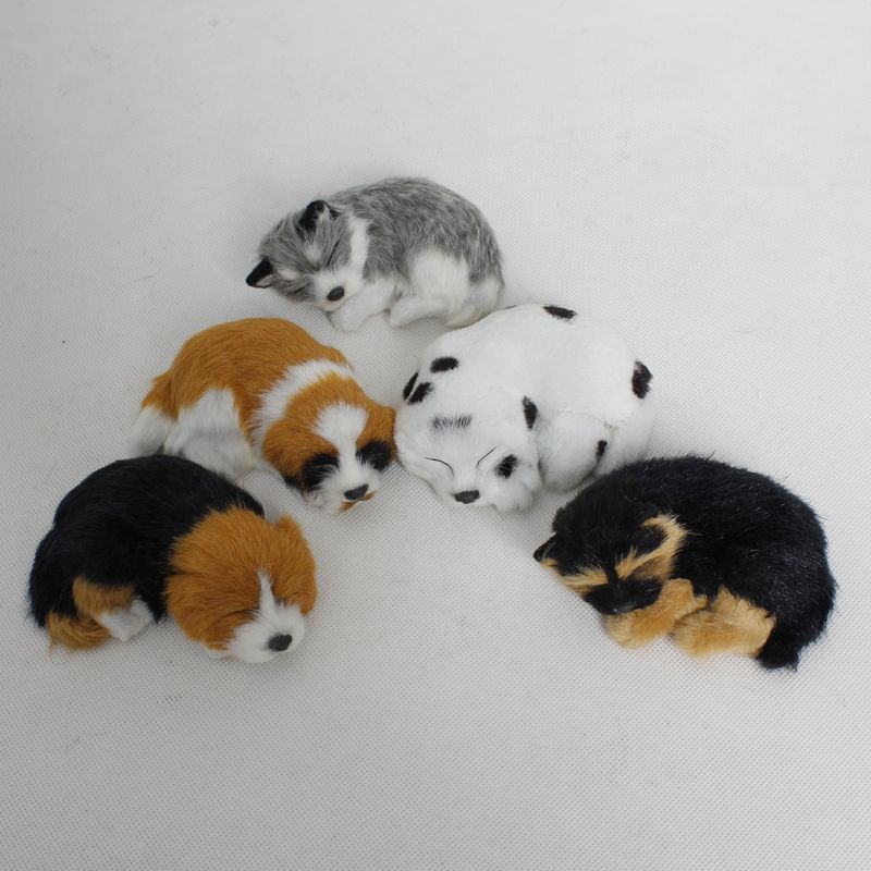 皮毛玩(wán)具：仿真呼吸狗擺件(jiàn)聖誕工(gōng)藝品辦公室桌面裝飾品吉祥物(wù)義烏楚傑工藝品有限公司